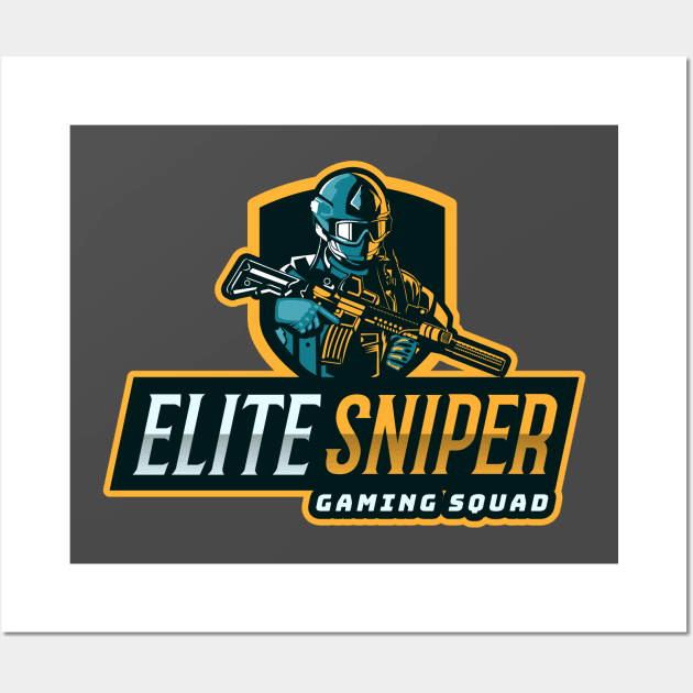 Elite Sniper Gaming Squad Wall Art by Tip Top Tee's